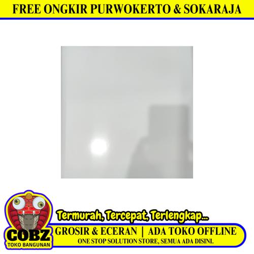40 CM X 40 CM / Keramik Lantai Rumah Glossy White Dus