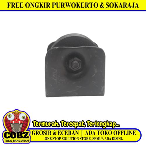 7 CM / TM Roda Bubut Pintu Sliding Pagar Gerbang Model Siku Besi