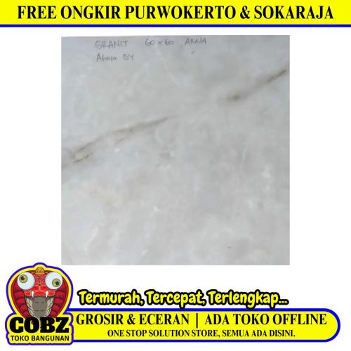 60 CM x 60 CM / ARNA ATAYA GREY Granit Lantai Rumah Glossy Dus