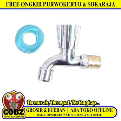 1/2 IN / COBZ CBABC02 Kran Air Tembok Taman Kamar Mandi Stainless