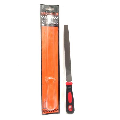 8 IN / ORANGE Kikir Besi Asah Needle Files Kotak Gagang Karet