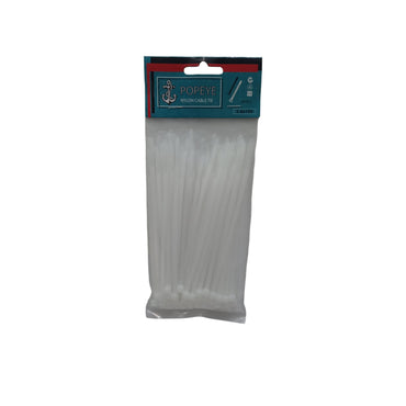3.6 MM x 150 MM / POPEYE Kabel Cable Ties Tali Ripet 15 CM Putih Pack