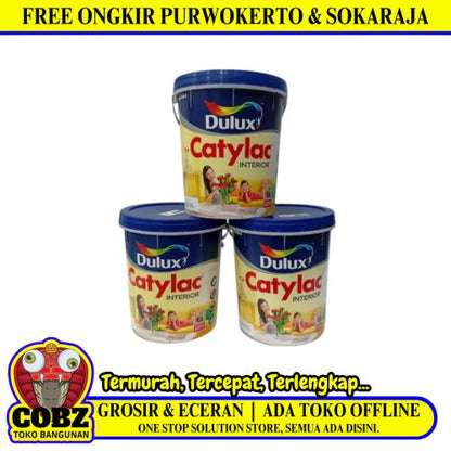 5 KG / DULUX CATYLAC INTERIOR Cat  Cat Tembok Beton Plafon Wall Paint Galon