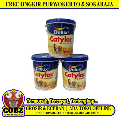 5 KG / DULUX CATYLAC INTERIOR Cat  Cat Tembok Beton Plafon Wall Paint Galon