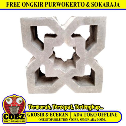 20 CM x 20 CM / BL 56 Rooster Lubang Angin Semen 1 Sisi Biji