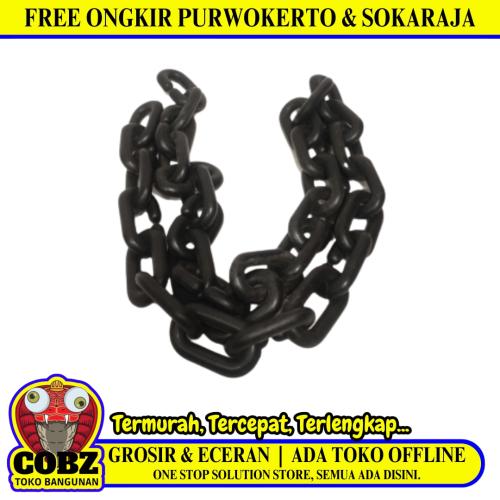 5/16 IN / NM Rantai Plastik PVC Talang Motor Anjing 9 MM Hitam Meter