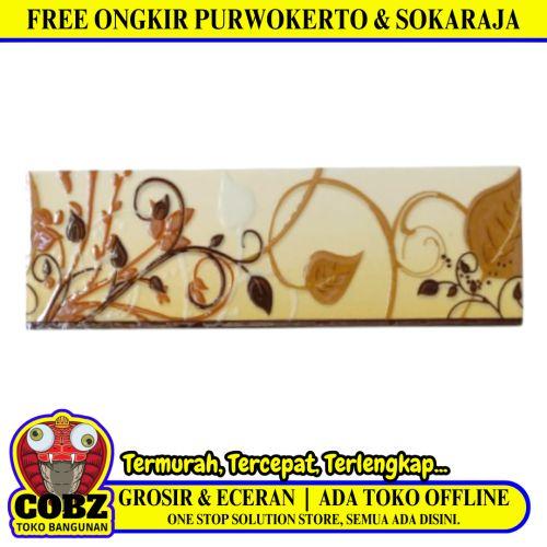 8 CM X 25 CM / NM 8C742B List Keramik Dinding Kamar Mandi Brown Lembar