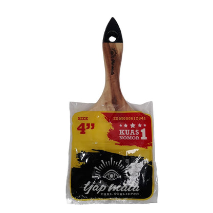 4 IN / TJAP MATA Kuas Cat Tembok Kayu Besi Air Acyrlic Paint Brush