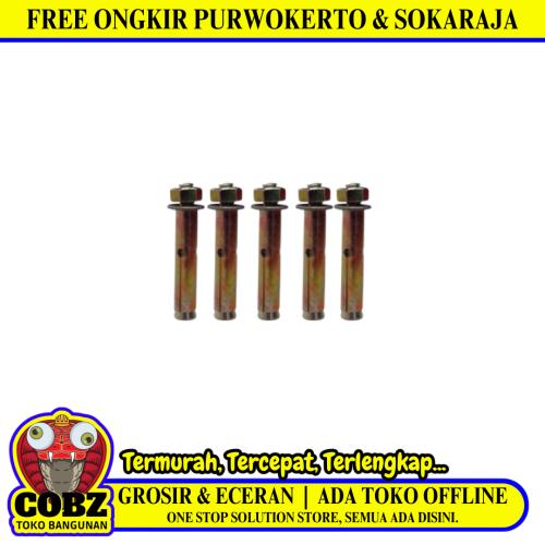 M 8 x 40 MM / TM Dynabolt Baut Beton Tembok Angkur Dinding Besi Kuning Biji