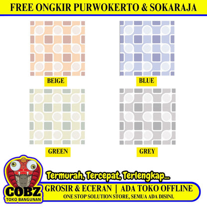 25 CM x 25 CM / JUPITER VENUS Keramik Lantai Kamar Mandi Matte Dus