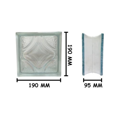 190 MM X 190 MM X 95 MM /MULIA VESTA Glassblock Rooster Blok Kaca Biji