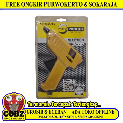 PROHEX Alat Lem Tembak Lilin Bakar Hot Melt Glue Gun