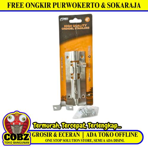 4 IN / GOMEO Grendel Kunci Slot Pintu Jendela Stainless