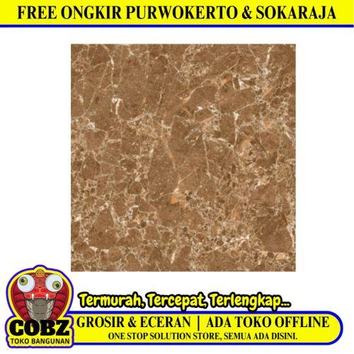 50 CM x 50 CM / UNO IBIZA Keramik Lantai Rumah Glossy Brown Dus