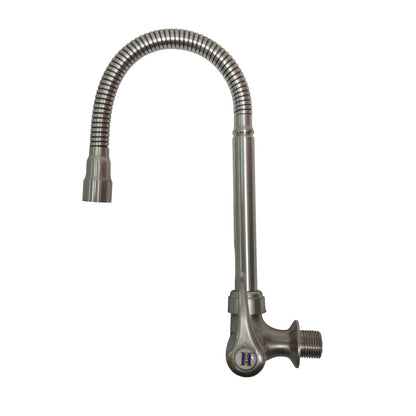 1/2 IN / HOM HBABK07 Kran Angsa Fleksibel Sink BCP Tembok Stainless