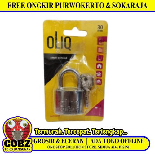 30 MM / OLIQ Gembok Pintu Pagar Padlock Anti Maling Leher Pendek