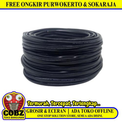 4 INTI x 0.75 MM x 50 M / KITANI NYMHY Serabut Kabel Tembaga SNI Hitam Roll