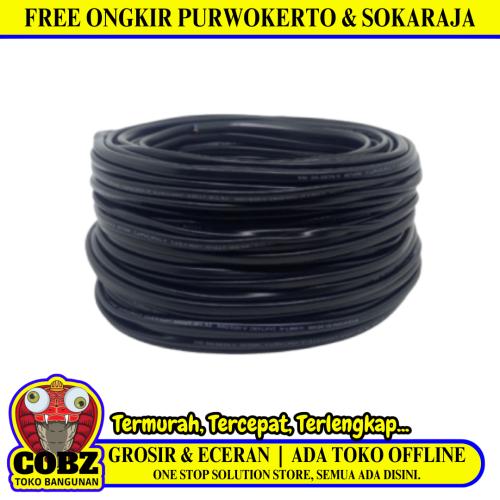 4 INTI x 0.75 MM x 50 M / KITANI NYMHY Serabut Kabel Tembaga SNI Hitam Roll