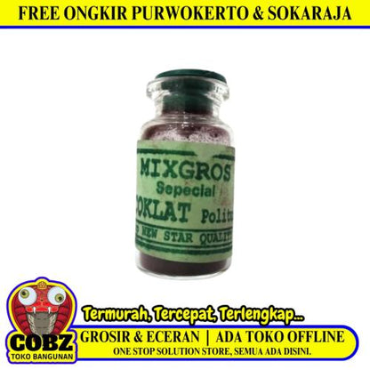 50 GR/ CAP NEW STAR QUALITY Pigmen Warna Campuran Plitur Bubuk Coklat