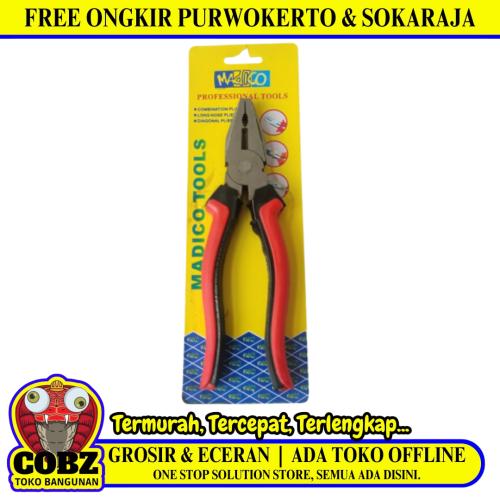8 IN / MADICO Tang Kombinasi Kawat Kabel Combination Pliers