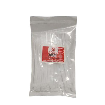 2.5 MM x 100 MM / COSCO Kabel Cable Ties Tali Ripet 10 CM Putih Pack