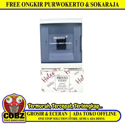 4 GRUP / PRESTO Box MCB Wadah Tempat MCB Pemutus Arus Sekring Listrik