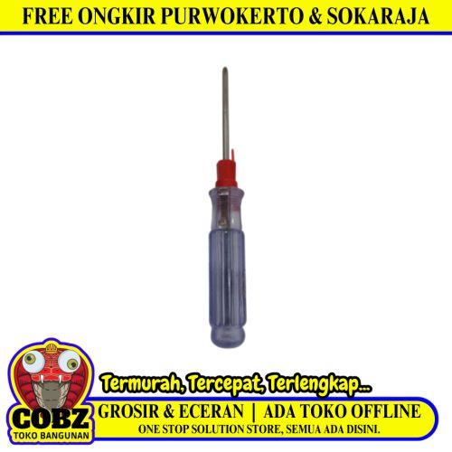 4 IN / WINSON 3910 Obeng Screwdriver Two Way Bolak Balik Plus Minus 2 In 1 Gagang Fiber