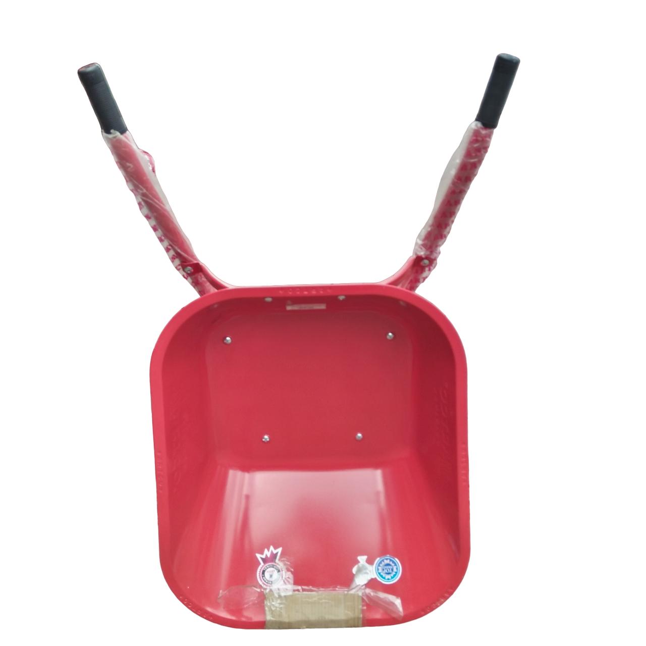 ARTCO Gerobak Sorong Pasir Proyek Cor Semen 1 Roda Ban Hidup Merah