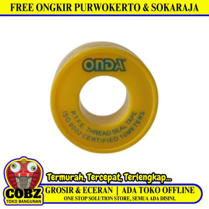 10 M / ONDA Seal Tape Siltip TBA Selotip Siltip Isolasi Kran Air