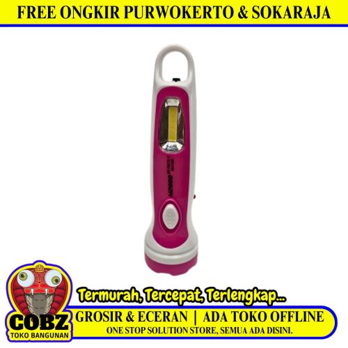 1 WATT + 4 WATT SMD / MR-758CTC Senter LED Charge Fitting Colok + Lampu Meja