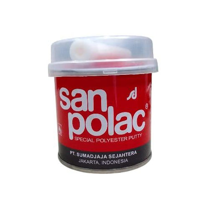 1/4 KG / SANPOLAC Dempul Tambal Lubang Plastik Kayu Besi Mobil Kaleng