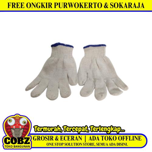 BLUE RABBIT Sarung Tangan Benang Rajut Kain Tukang Kerja Proyek Sepasang
