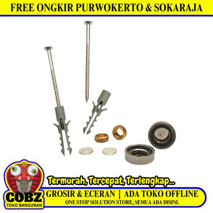 CHETI Baut Sekrup Bracket Tanam Kloset Duduk Monoblok Set