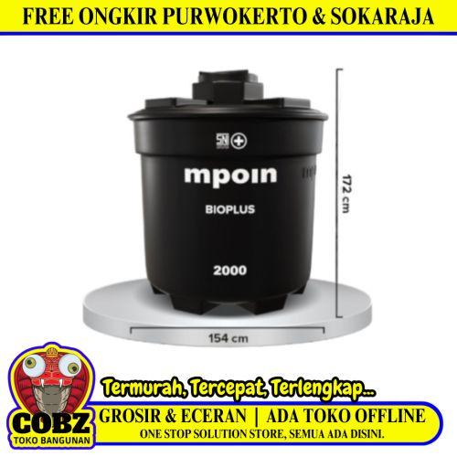 2000 L / M POIN + BIO PLUS B 2000 Septic Tank Sepiteng Tangki PVC Red Granite Set