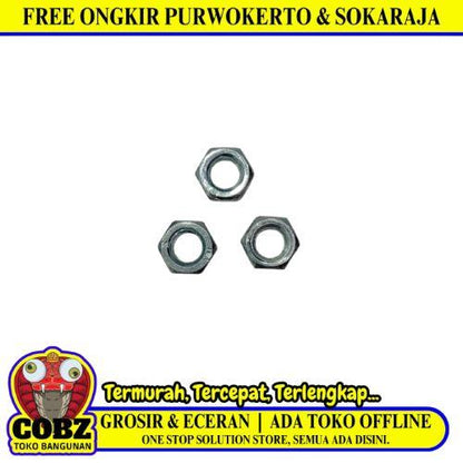 M 5 / TM Mur Nut Hexagon Galvanis Putih Biji