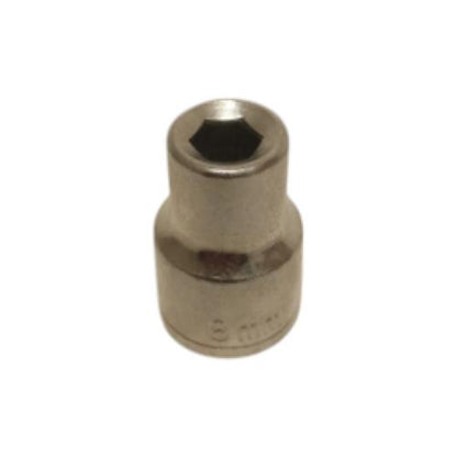 6 PT x 1/2 IN x 8 MM / TM Mata Kunci Sok Shock Socket Chrome