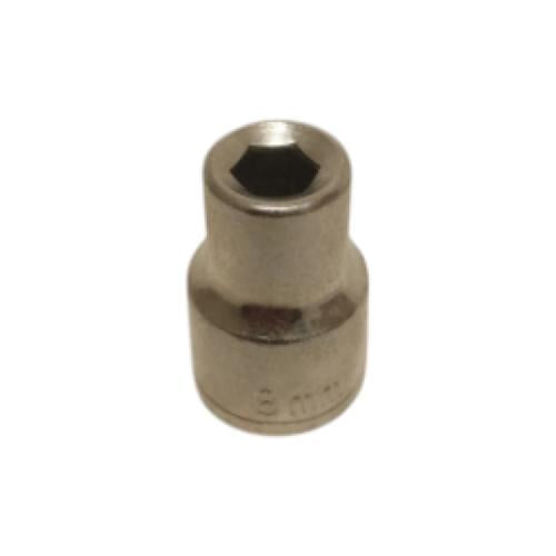 6 PT x 1/2 IN x 8 MM / TM Mata Kunci Sok Shock Socket Chrome