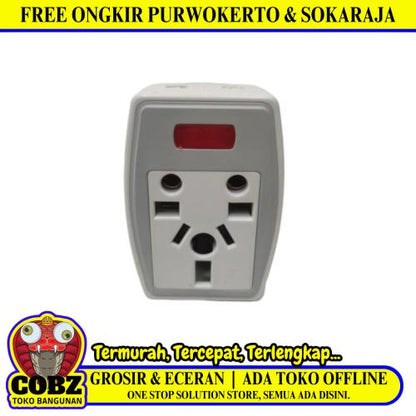 MITSUI Steker Jek Stop Kontak Terminal Colokan Serbaguna Universal