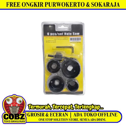 32 - 54 MM / COBZ TCT Hole Saw Mata Bor Hidroponik Pelubang Kayu 6 Pcs Set