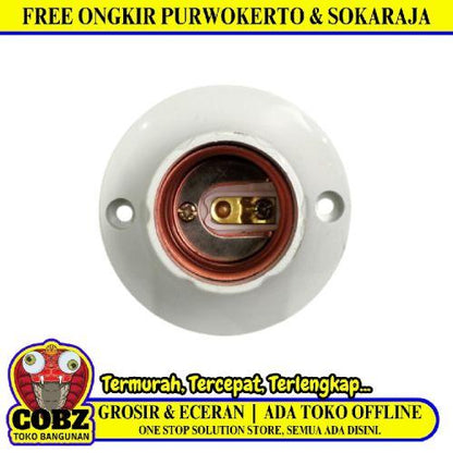 MATSUI A / B / C Fitting Tempat Lampu Plafon Atap Tempel Bulat Kecil Putih