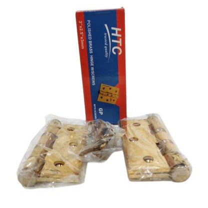 3 IN / HTC Engsel Kupu Kupu Pintu Jendela Hinge Stainless Set