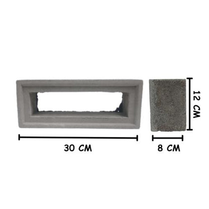 12 CM x 30 CM / TM Rooster Lubang Angin Semen 1 Sisi Biji