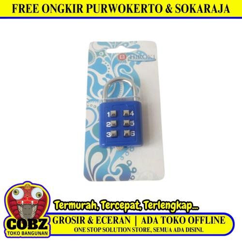 30 MM / HIROKI Gembok Nomer Pin Angka Tas Kunci Koper Travel Lock