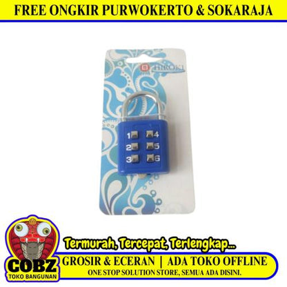 30 MM / HIROKI Gembok Nomer Pin Angka Tas Kunci Koper Travel Lock