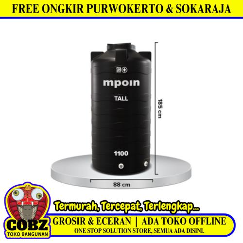 1100 L / MPOIN + TALLTW1100 Water Torrent Tangki Tandon Air PVC Sand + Acc Set