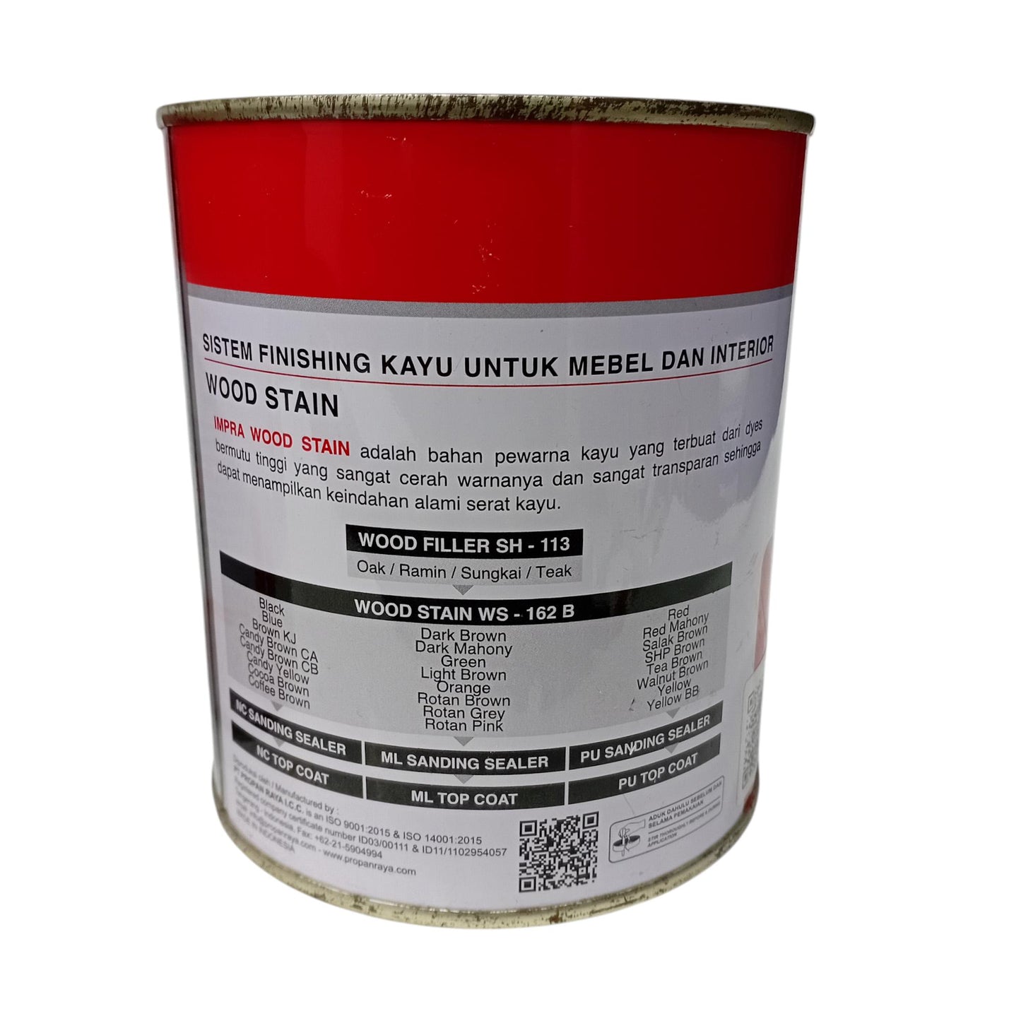 1 KG / IMPRA WOODSTAIN MUDA Cat Plitur Kayu Wood Stain Oil Based  Paint Kaleng