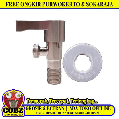 1/2 IN / GRAVINO 5090 Stop Kran Air Shower Kloset Monoblok Stainless