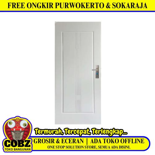 4 CM x 80 CM x 200 CM / FORTRESS METAL 80.05 SINGLE DOOR Pintu Baja White Set