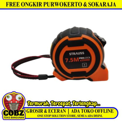 7.5 M / STRAUSS Meteran Alat Ukur Tukang Bangunan Measuring Tape