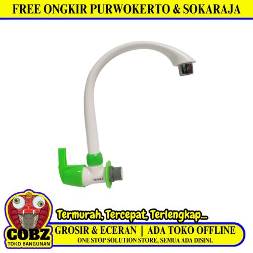 1/2 IN / NEVADA 01 Kran Angsa Sink Bak Cuci Piring Tembok Plastik PVC